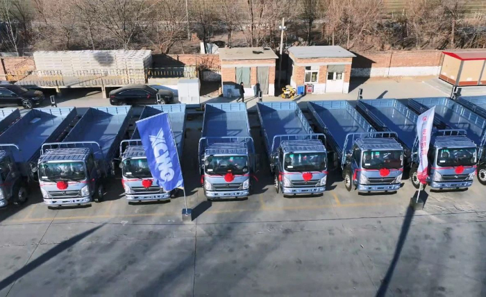 OK138太阳集团官网轻卡新能源运输车批量交付山东客户