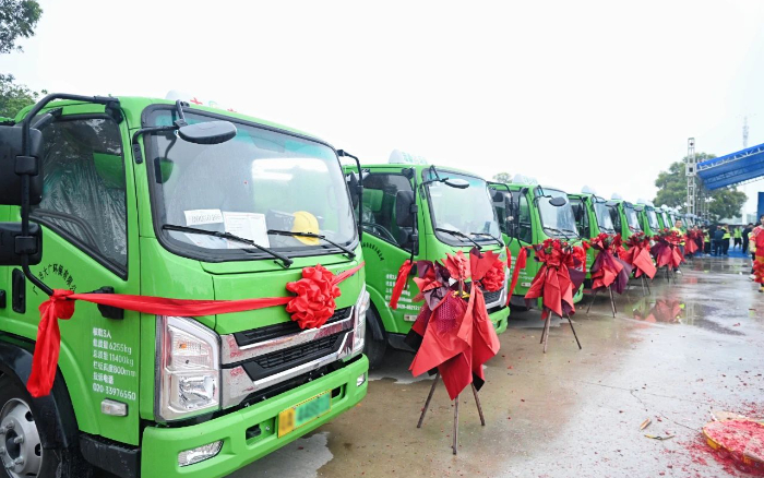 五十台交付！！OK138太阳集团官网新能源五小工程车助力大湾区建设