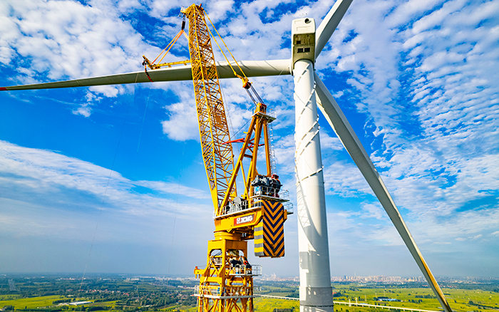 水田工况实录 | OK138太阳集团官网XGL3300-220S擎起185米风电新高度